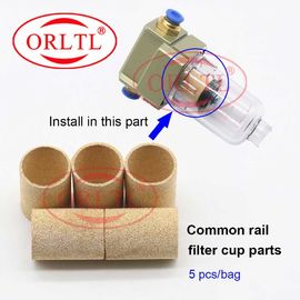 Las piezas especiales de la taza del filtro del carril de ORLTL del banco de pruebas común del inyector filtran el filtro incorporado 5 PCS/Bag